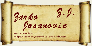 Žarko Jošanović vizit kartica